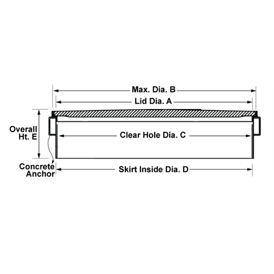 Composite Manhole Cover, Round 42" x 13", Lay-In Lid