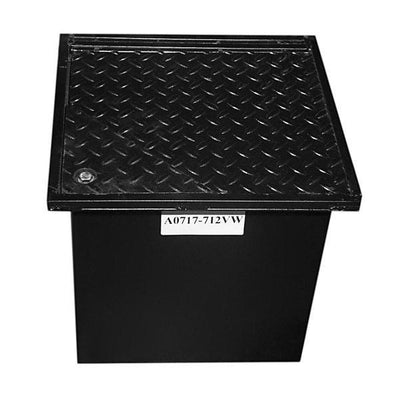 Cubiertas de bocas de inspección, bóveda cuadrada para servicios públicos, tapa de acero, 24" x 24" x 24", con pernos
