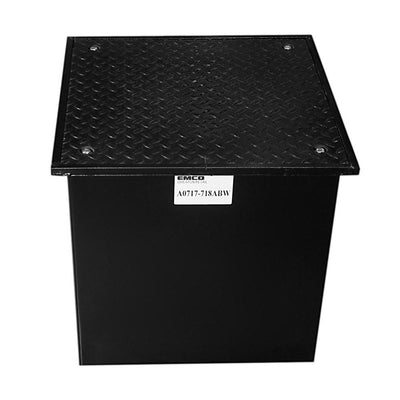 Cubiertas de bocas de inspección, bóveda cuadrada para servicios públicos, tapa de acero, 18" x 18" x 18", con pernos