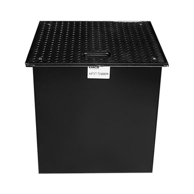 Cubiertas de bocas de inspección, bóveda cuadrada para servicios públicos, tapa de acero, 24" x 24" x 24", con bisagras, con cerradura