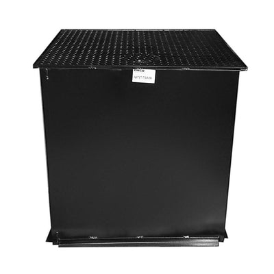 Cubiertas de bocas de inspección, bóveda cuadrada para servicios públicos, tapa de acero, 36" x 24" x 24", con bisagras, con cerradura