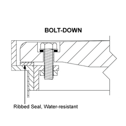 Composite Manhole Cover, Round 39" x 10",Bolt-down Lid Only