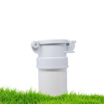 Tapa de alcantarilla de 4 pulgadas: Blanco Hembra Pie Libre