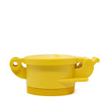 Tapa de alcantarilla de 4 pulgadas: macho amarillo con los pies sueltos