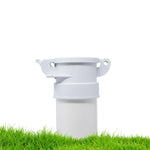 Tapa de alcantarilla de 4 pulgadas: Blanco Hembra Pie Libre