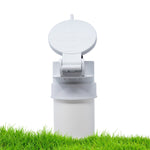 Tapa de alcantarilla de 4 pulgadas: Blanco Hembra Pie Libre
