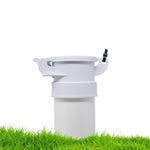 Tapa de alcantarilla de 4 pulgadas: Blanco Hembra Pie Libre