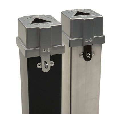 Well Protector, Square, Aluminum Lid, 6" Square X 5' Tall