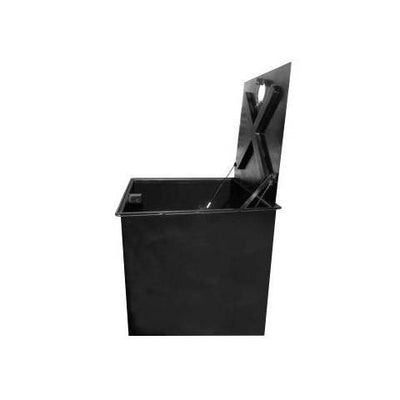 Cubiertas de bocas de inspección, bóveda cuadrada para servicios públicos, tapa de acero, 48" x 48" x 48", con bisagras, con cerradura, con asistencia para el levantamiento