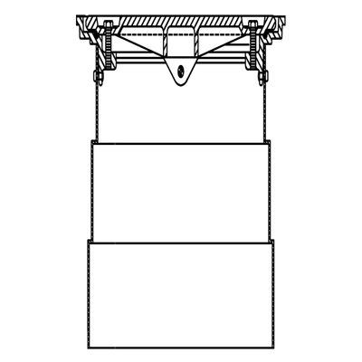 Monitoring Manhole Covers,12"x12" Bolt down Poly skirt