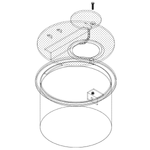 Manhole Covers, Round Utility Vault, Steel Lid, 18