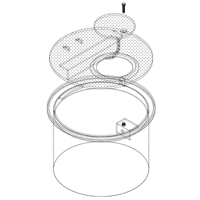 Manhole Covers, Round Utility Vault, Steel Lid, 18" x 18.6" Height