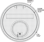 Manhole Covers, Round Utility Vault, Steel Lid, 18