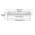 Tapas de pozo, pozo redondo, tapa compuesta, 24