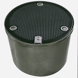 39" x 13", Cam-Lock, tapa compuesta, borde y falda de acero inoxidable