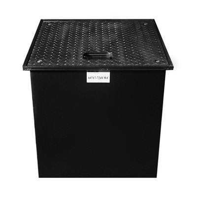 Manhole Covers, Square Utility Vault, Steel Lid, 24" x 24" x 24", Hinged, Locking, Water Resistant