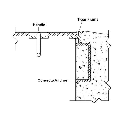 Steel Manhole Cover, Round 36"x13", 1/2"Bolt down Steel Lid (A0717-036B) - additional view