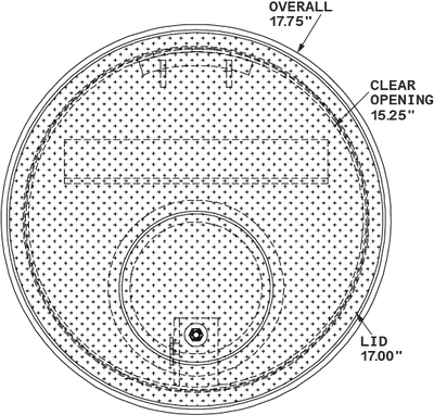 Manhole Covers, Round Utility Vault, Steel Lid, 24" x 24.6" Height