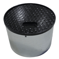 18"X18", Lay-In, Cast Iron Lid, Steel Skirt