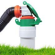 Footloose RV Site/Campground Sewer Cap, 4" Green Male