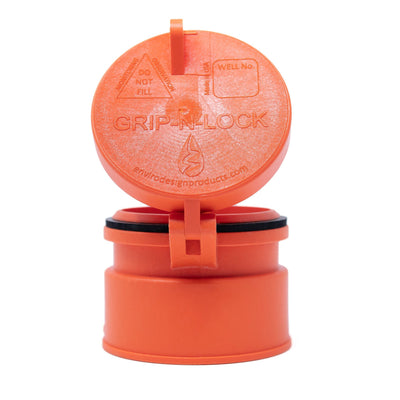 Grip-N-Lock 4" Orange Locking Well Cap