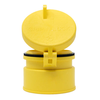 Enviro Design Products: Grip-N-Lock Well monitoring Cap, 4" Yellow