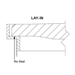 Composite Manhole Cover, Round  44" x 10", Lay-In, Black (A0716-044) - lay-in configuration diagram