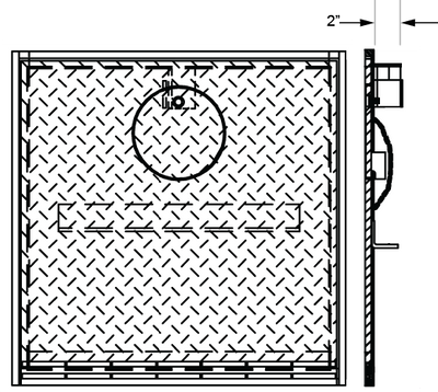 Square Manhole Cover, Vault 30"x30"x24" Lift Assist Lid
