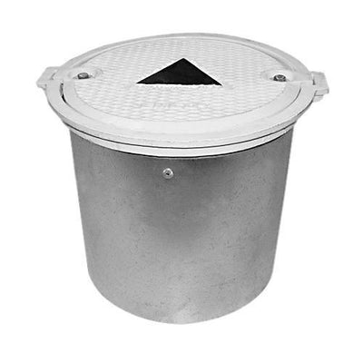 Manhole Covers, Round Monitoring Well Manhole, Steel Lid, 12" x  12" Bolt-down Lid, Steel skirt