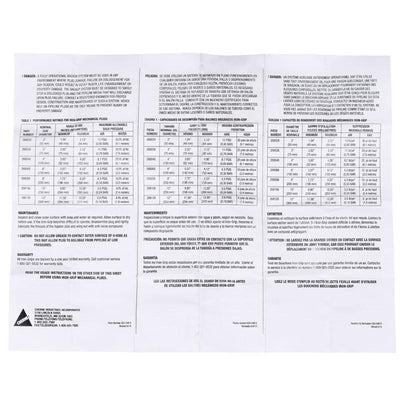 Cherne 2" Iron Grip Bypass Plug, 13 PSI, 3/8" Bypass