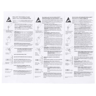 Cherne 10" Iron Grip Bypass Plug, 3.5 PSI, ½"� Bypass